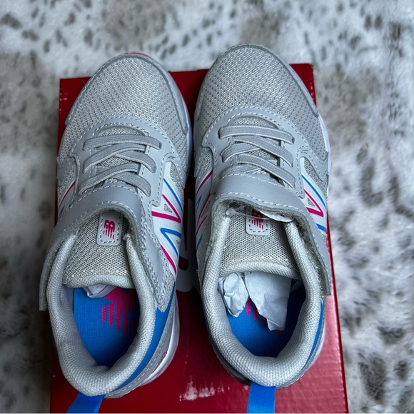 NIB New Balance Fresh Foam 650 Bungee Lace Shoes w/ Top Strap Kids sz12 Fog/Pink - Picture 8 of 13